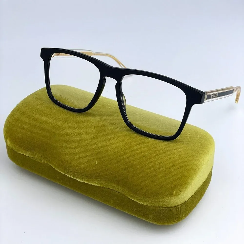 NEW Gucci GG0561ON 001 Black Crystal Square UnisexEyeglasses
